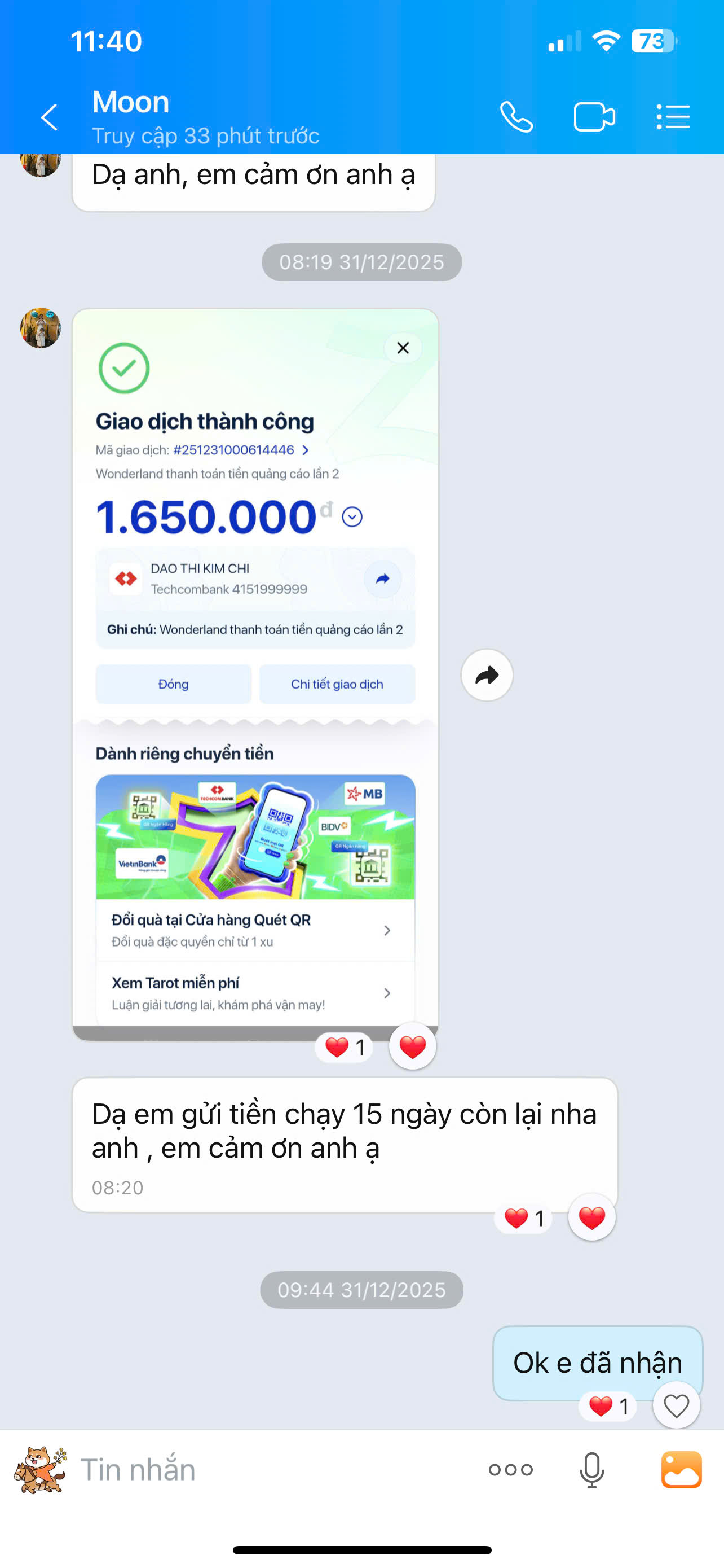 Feedback khách hàng